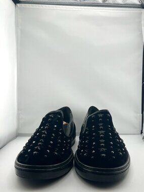 Jimmy Choo Studded Leather Loafers Black